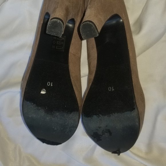 Taupe platform heels - Picture 3 of 5